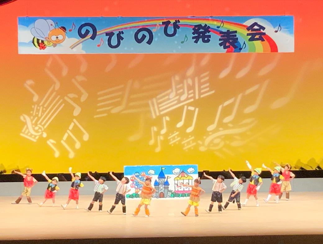 Children on stage at the Nobinobi performance
